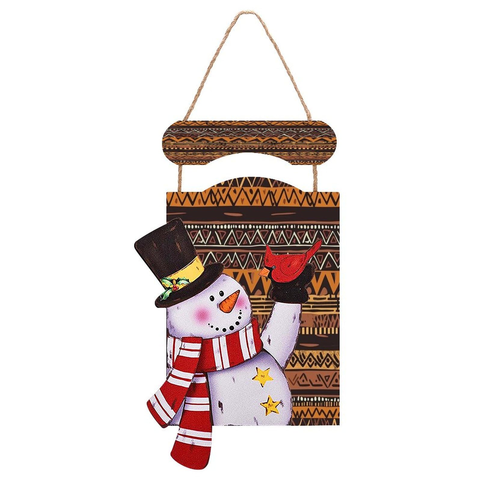 Panneau en bois bonhomme de neige de Noël, le cadeau idéal pour décoration d'intérieur