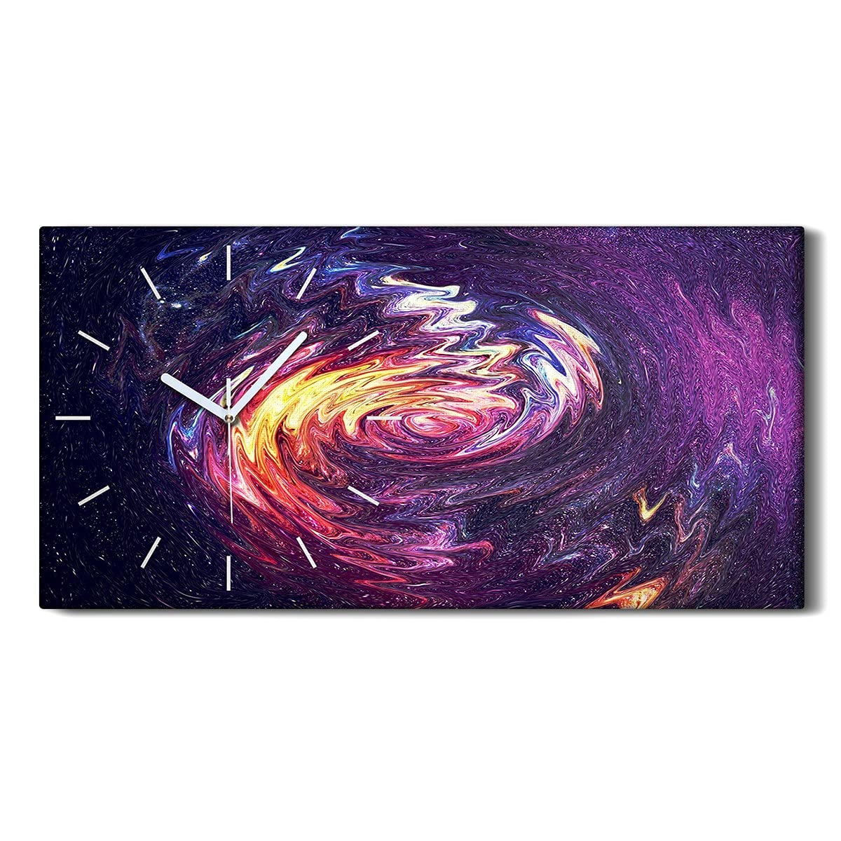 Horloge sur Toile Silencieuse Coloray 60x30 cm pour un Sommeil Paisible