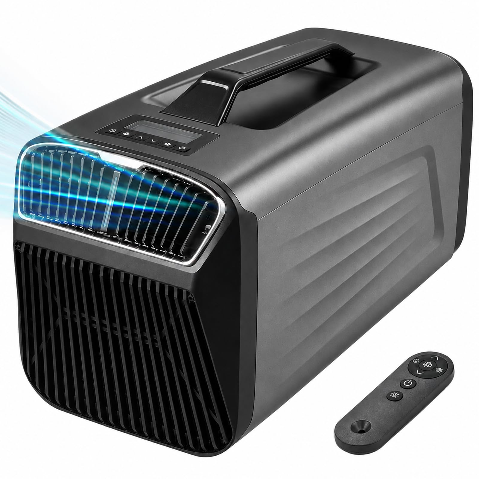 Przenośny klimatyzator 5200 BTU do namiotu i kampera, 400 W, cichy, mobilny klimatyzator ze sprężarką, niskie zużycie energii, szybkie chłodzenie do van, ciężarówki, garażu i małych