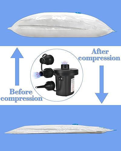 Miniatura 4 de Bomba de aire eléctrica inflable, bomba de inflado rápida portátil de 110 V AC12 V CC con 3 boquillas, utilizada para barcos inflables, etc