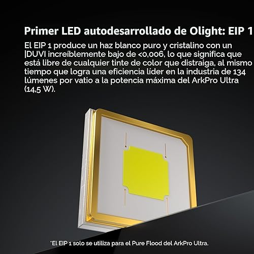 Miniatura 2 de OLIGHT ArkPro Ultra EDC Linterna Plana, Linterna Portátil Recargable, 1700 Lúmenes con LED Blanco, UV y Haz Verde para Trabajo, Emergencia