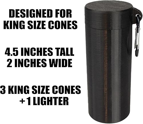 Miniatura 2 de Smell Proof Travel Case For King Size Cones or Joints and Bic - Water Proof and Super Durable