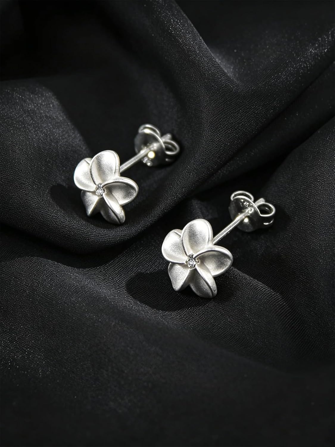925 Sterling Silver Stud Earrings for Women Small Flower Earrings