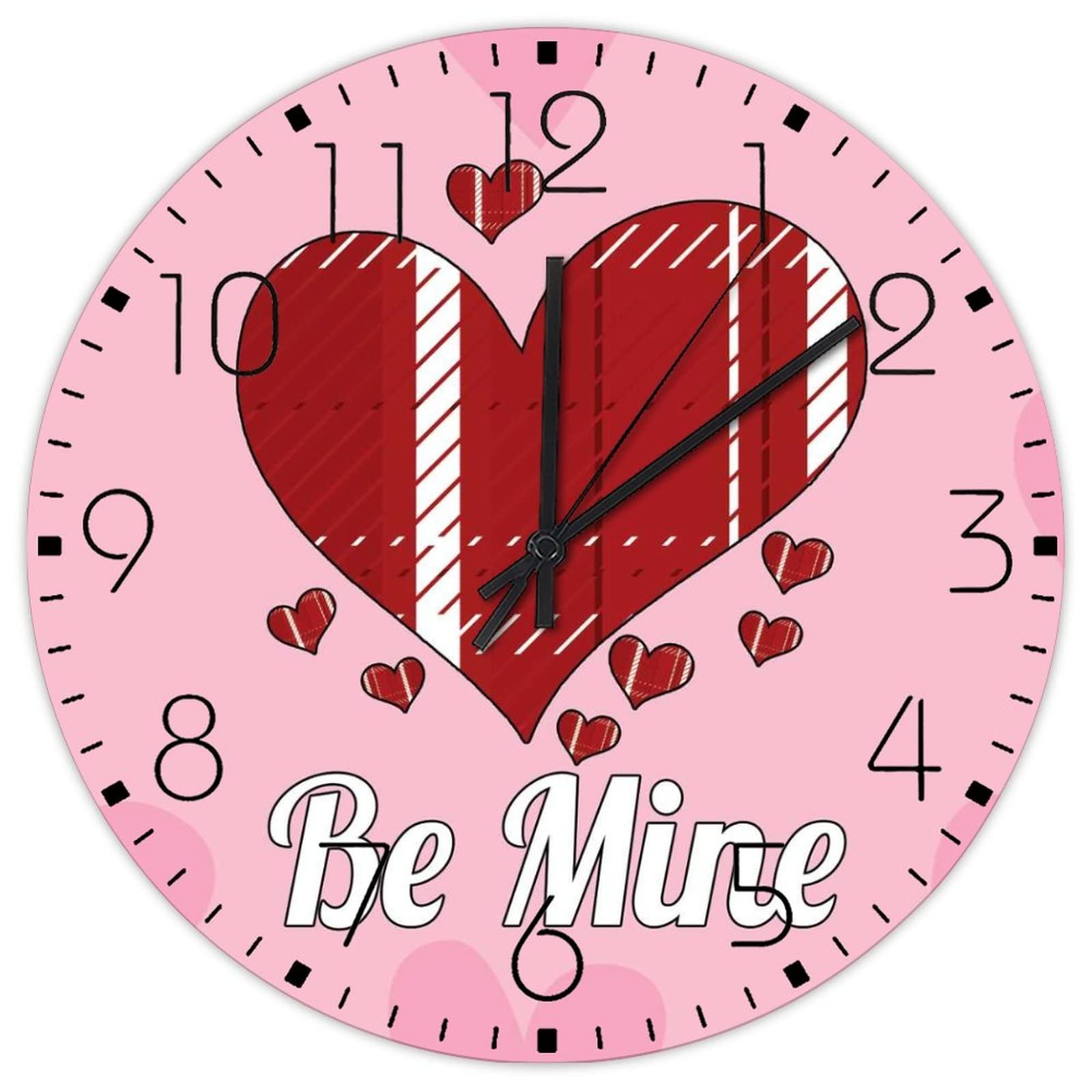 Belle horloge murale ronde en bois de 30 cm au design retro epure