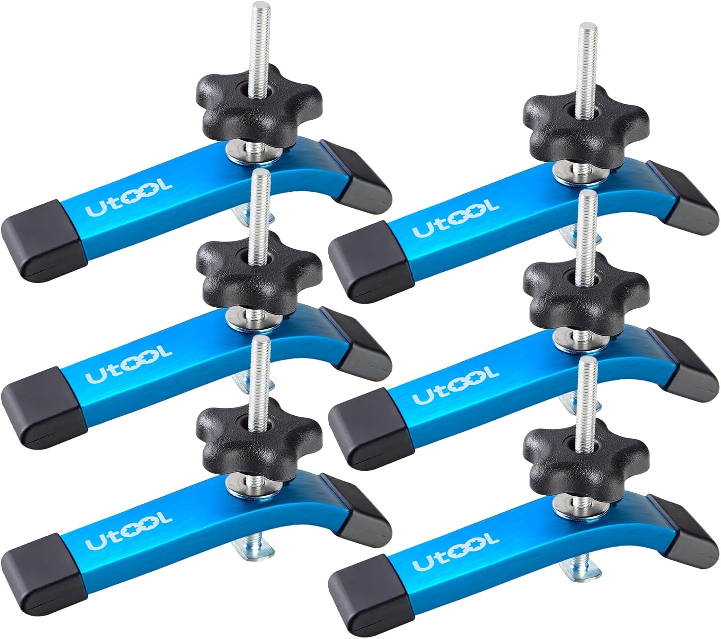 UTOOL 6 Pack TTrack Hold Down Clamps Kit, 61/3" L x 11/5