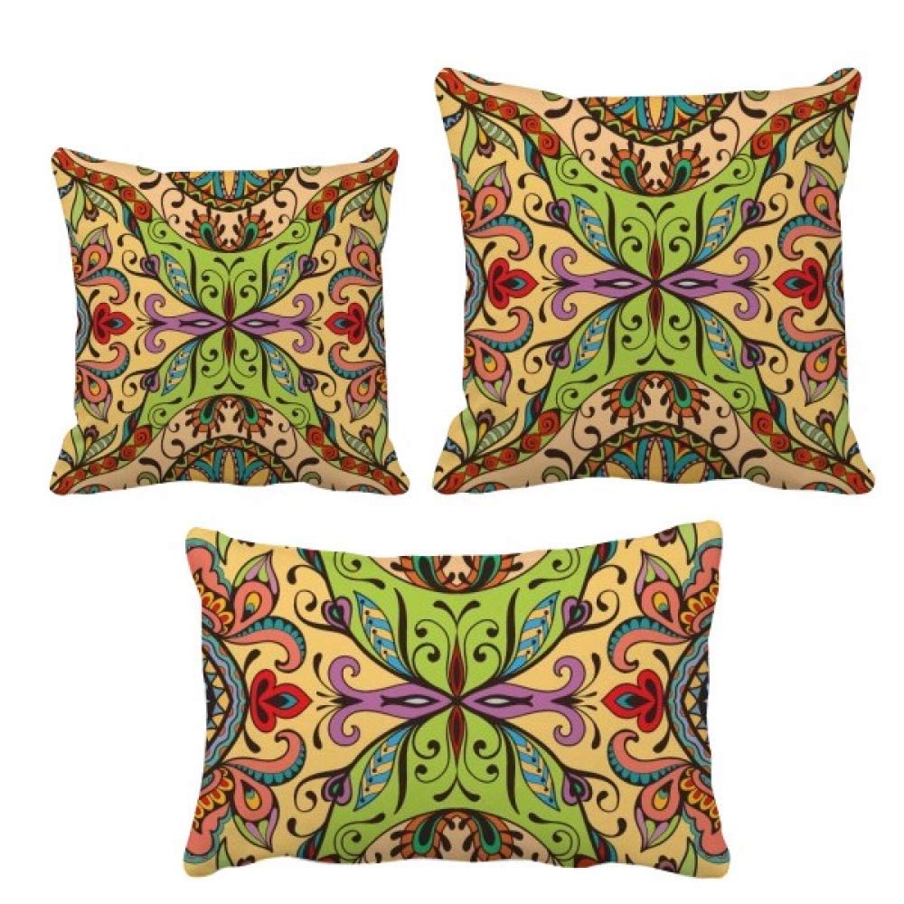 Housse de coussin fleurs et feuilles à fermeture invisible et motif floral graphique moderne