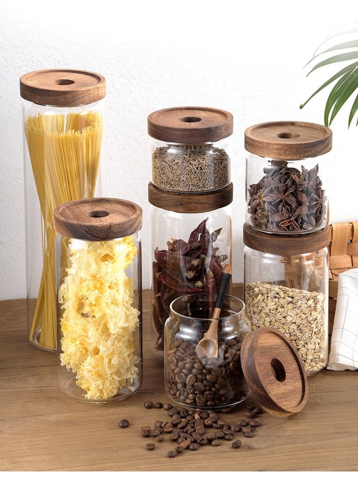 Amazon｜ガラス 保存容器 パスタケース密閉 パスタ 保存容器 ガラス