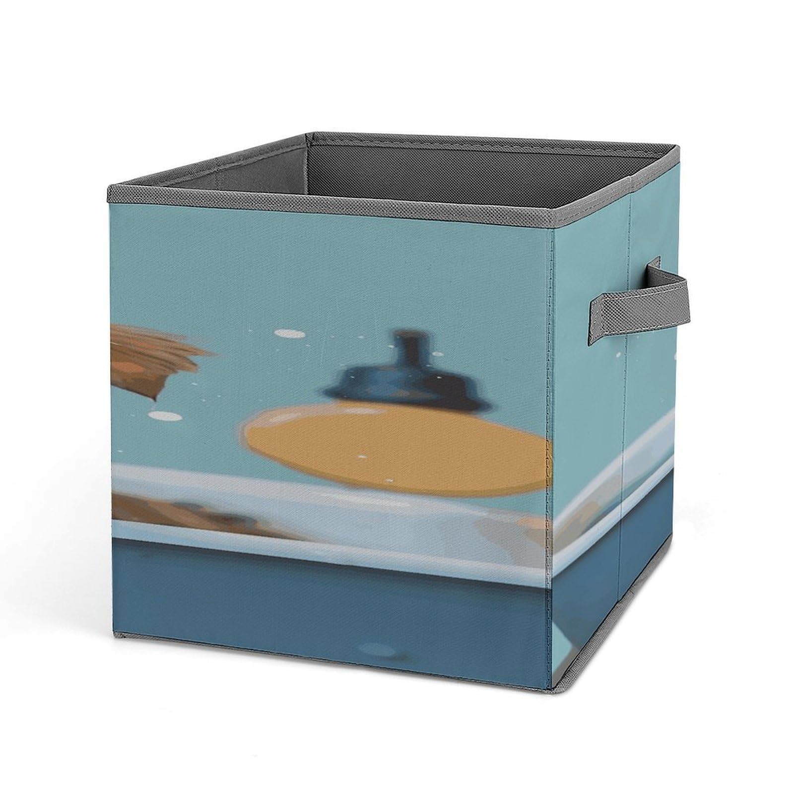 Fekiloot Style Funny Dog In Bathtub Storage Bins Storage Baskets