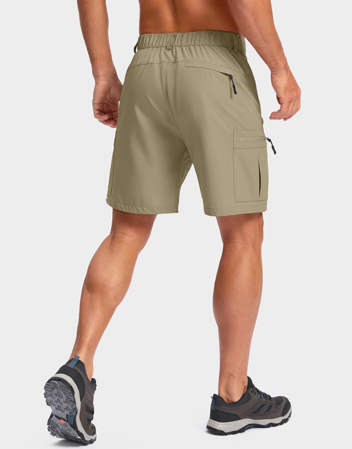 Pudolla Men's Hiking Cargo Shorts 9"/7"/11" Lightweight Outdoor Shorts for Men Trip Golf Camping Casual with 5 Zipper Pockets - Image 2