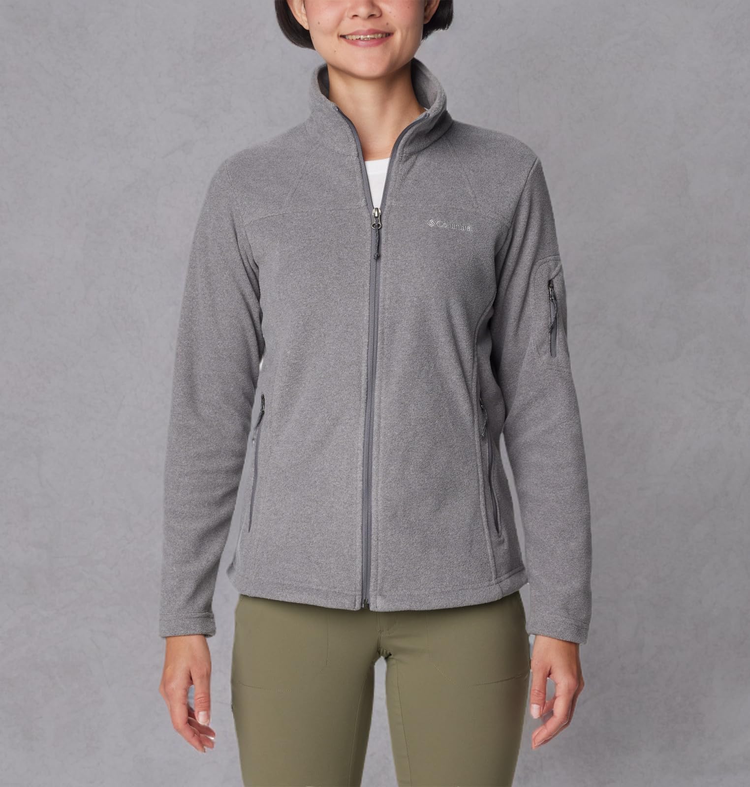 Columbia Fast Trek Jacket, Kurtka polarowa Kobiety, City Grey Heather/City Grey, M