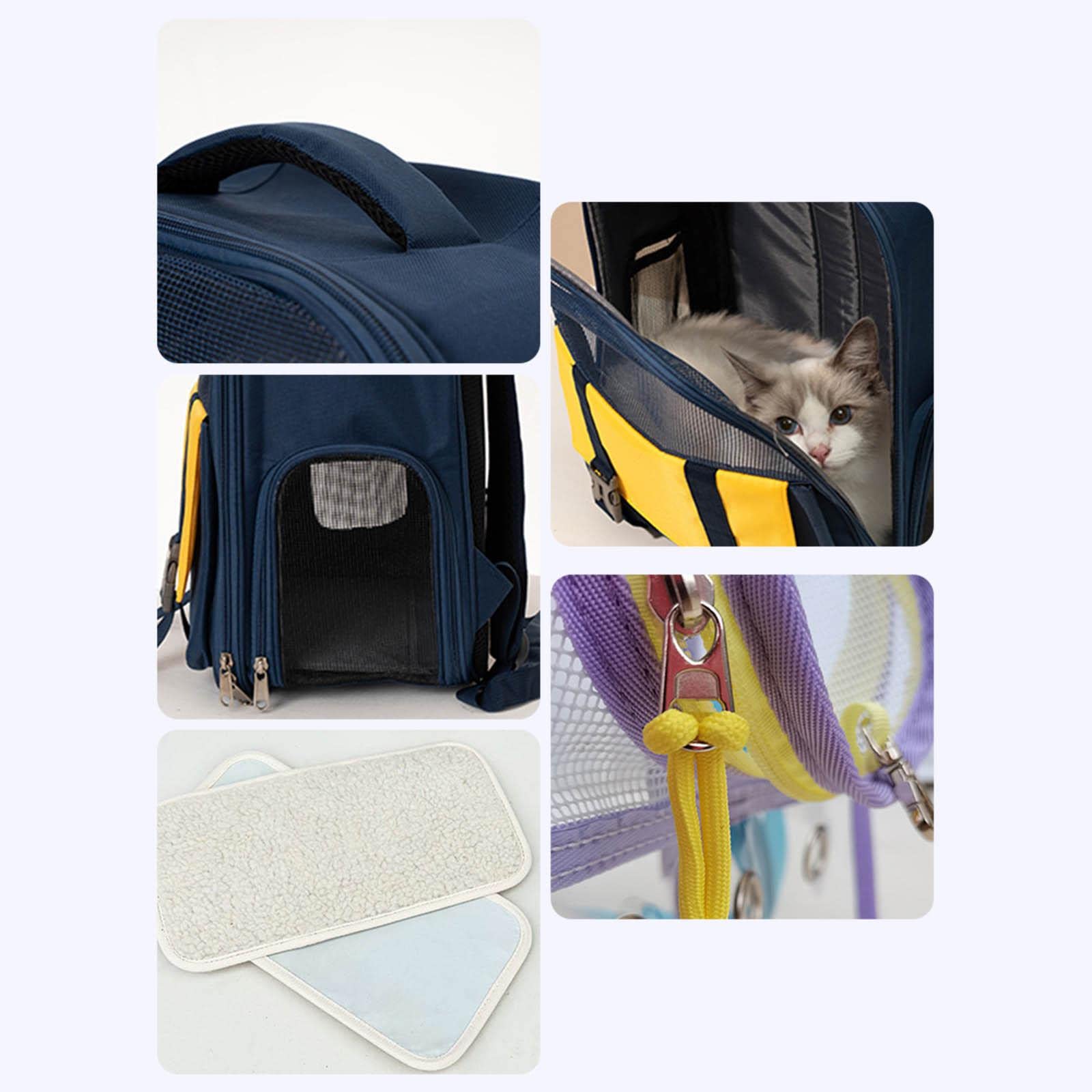 Zaino per Animali Domestici Borsa per trasportini per Cani Zaino per Gatti in Rete Trasportino per Gatti in Rete