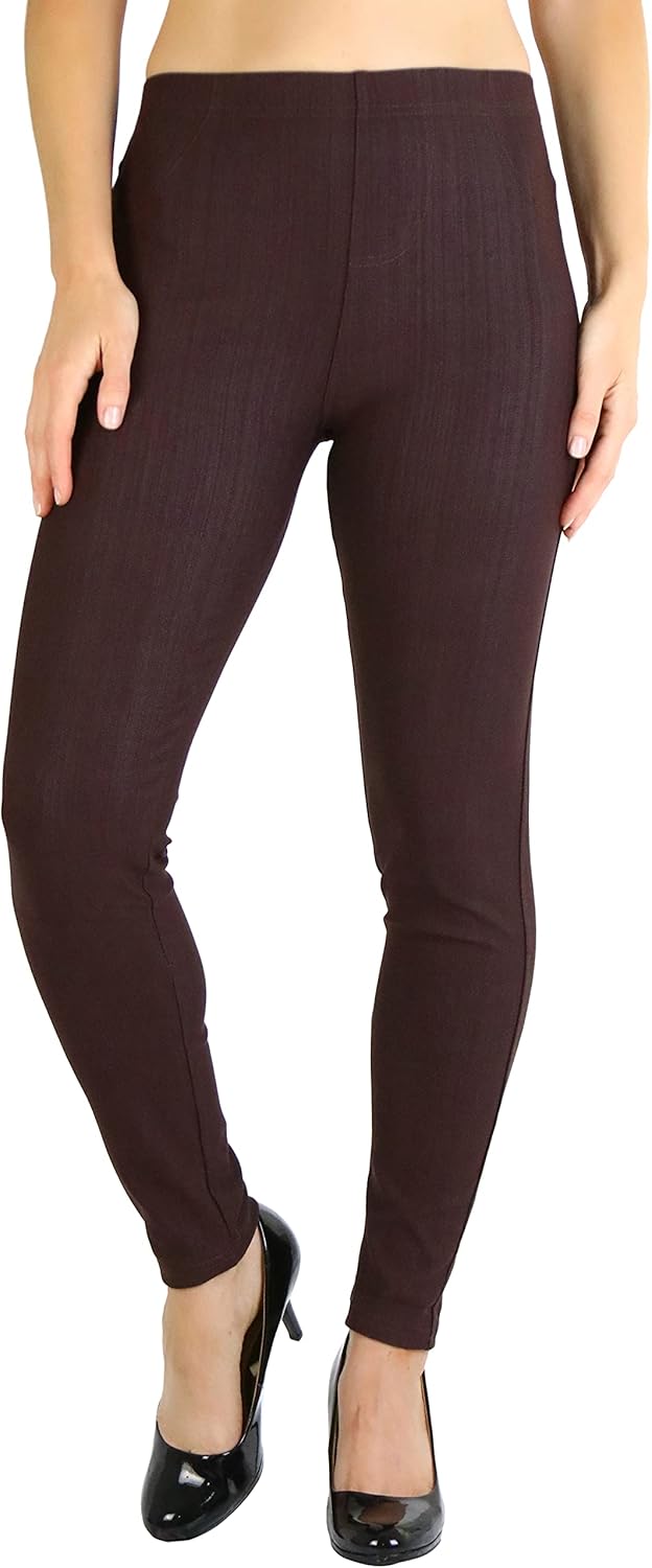 ToBeInStyle Women’s Easy Pull-On Denim Skinny Fit Comfort Stretch Leggings Jeggings - Image 7