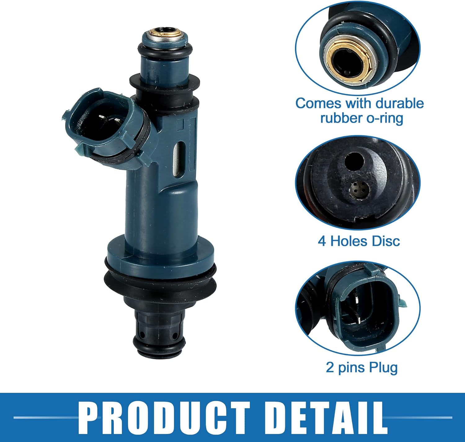 Fuel Injector No.23209-20020/23209-0A010 Fuel Injection Nozzle for Toyota Avalon 98-04 3.0L for Toyota Camry 98-03 3.0L Blue (Pack of 4)