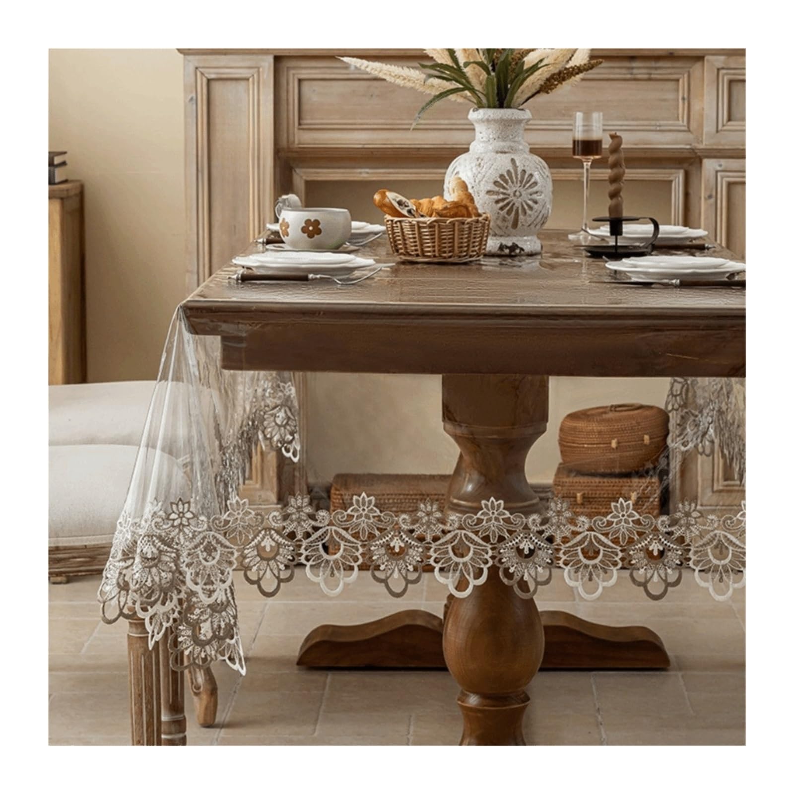 Couverture de table à manger en PVC pour repas de famille et fêtes