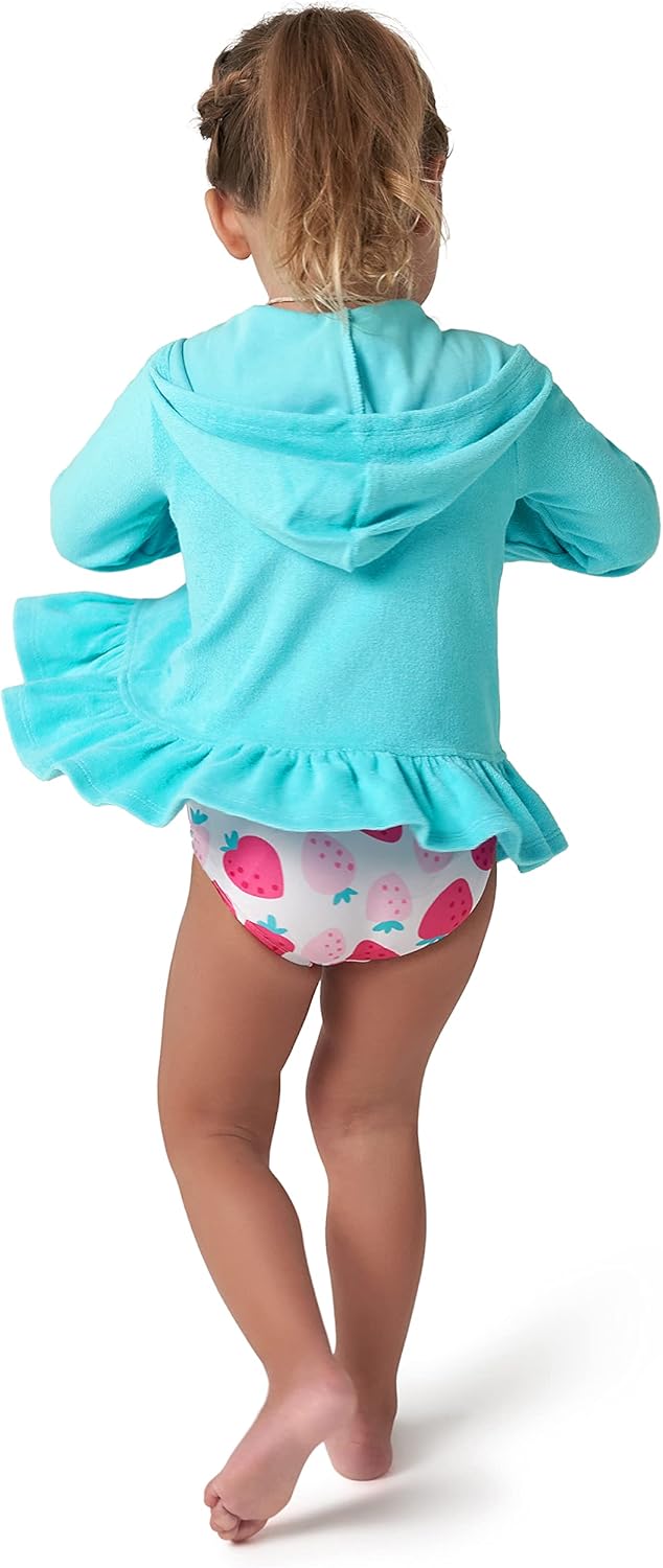 Gerber Baby-Girls Toddler Zipper Hoodie Terry Swimsuit Cover Up - Image 5