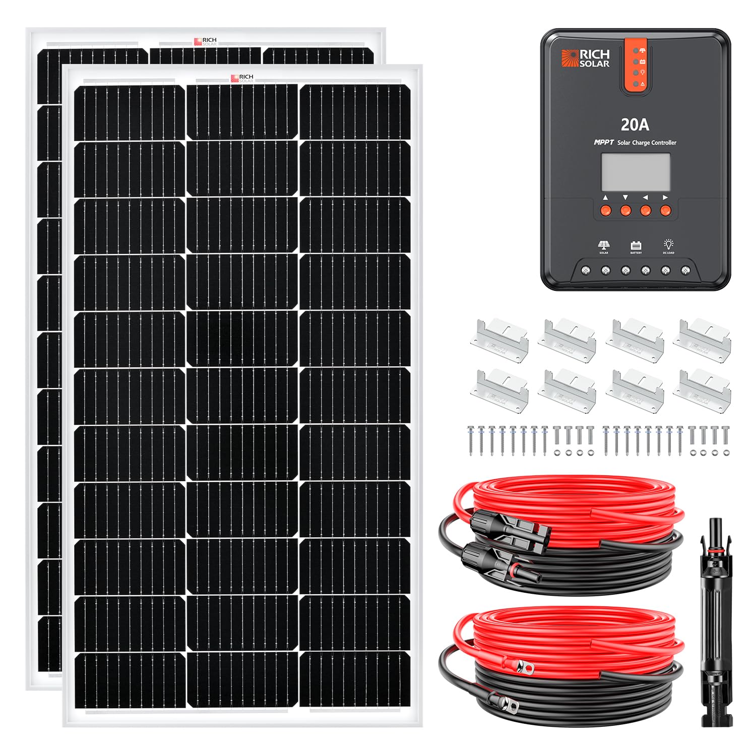 RICH SOLAR 200W 12V Starter Solar Kit