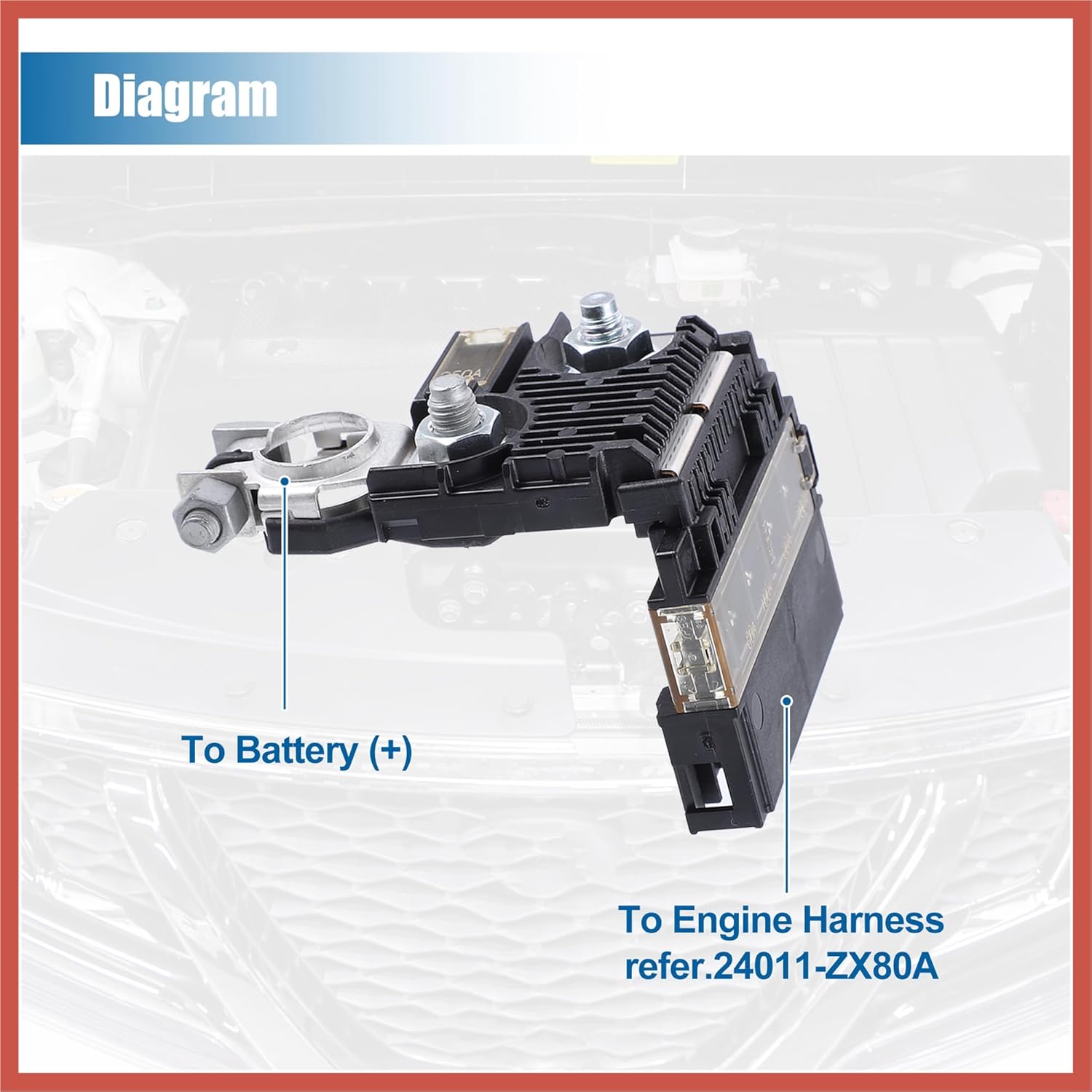 ACROPIX 24380-JA00A Multi Block Fuse for Nissan Maxima Murano 2009 2010 2011 2012 2013 2014 5 Circuit Automotive Circuit Fuses 24380JA00A Car Parts