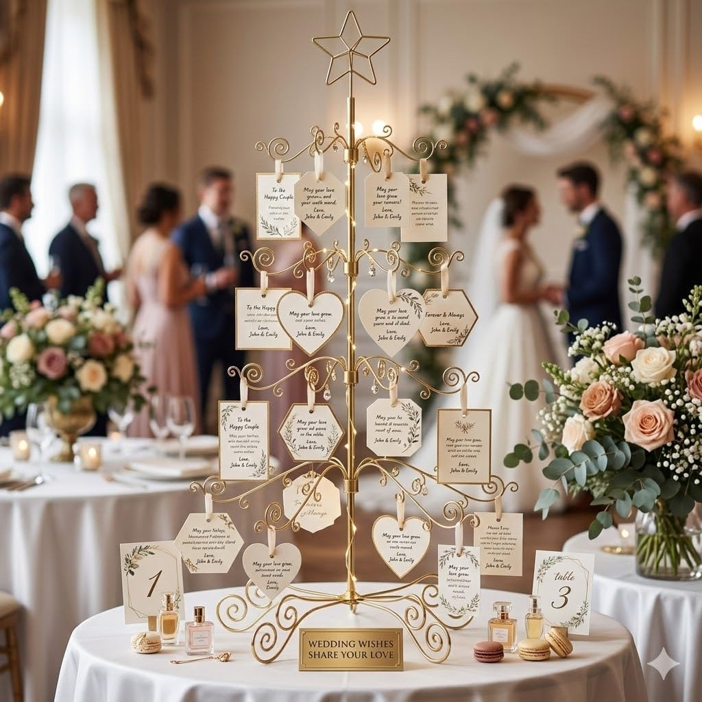 HOHIYA 3 Ft Wrought Iron Ornament Display Stand 56-Hook Metal Christmas Tree Alternative for Ornaments Glass Baubles Halloween Year-Round Displays Rack for Tabletop Taiwan Made Gold