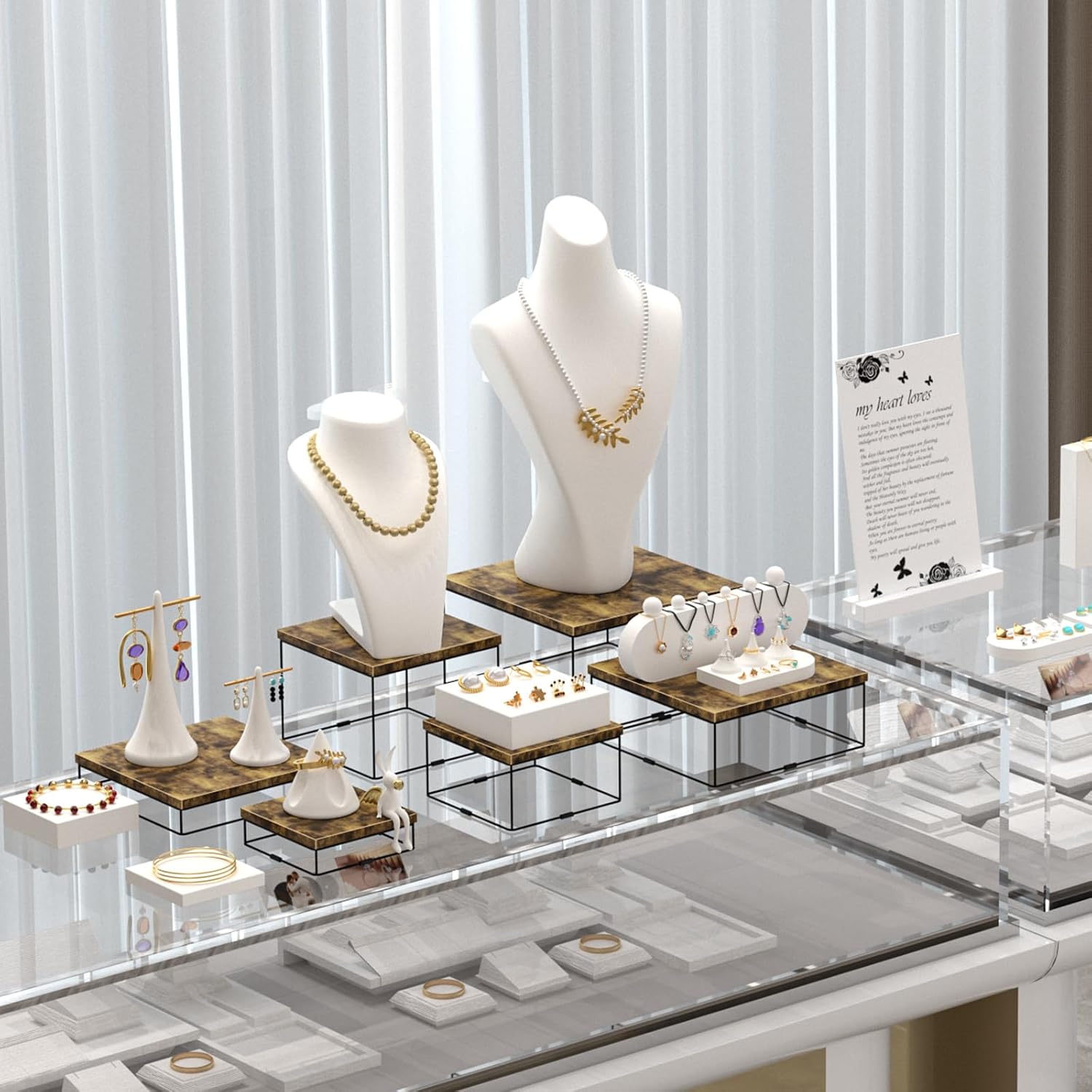 ELITEROO Buffet Risers, 3 Pack Wooden Risers Display Stands, Square Food Risers for Buffet Table, Tiered Dessert Display Stands, Food Stands for Display Party, Rustic Brown, 9"x10"x11"