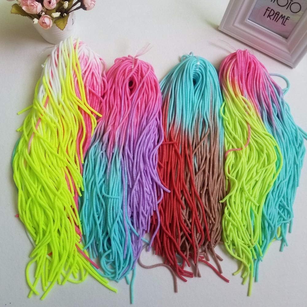 Gradient Color Spring Protective Sleeve USB Mobile Tablet TPU Spiral Protector for all Charger Earphone Cord,3-Pieces,Multi-colored