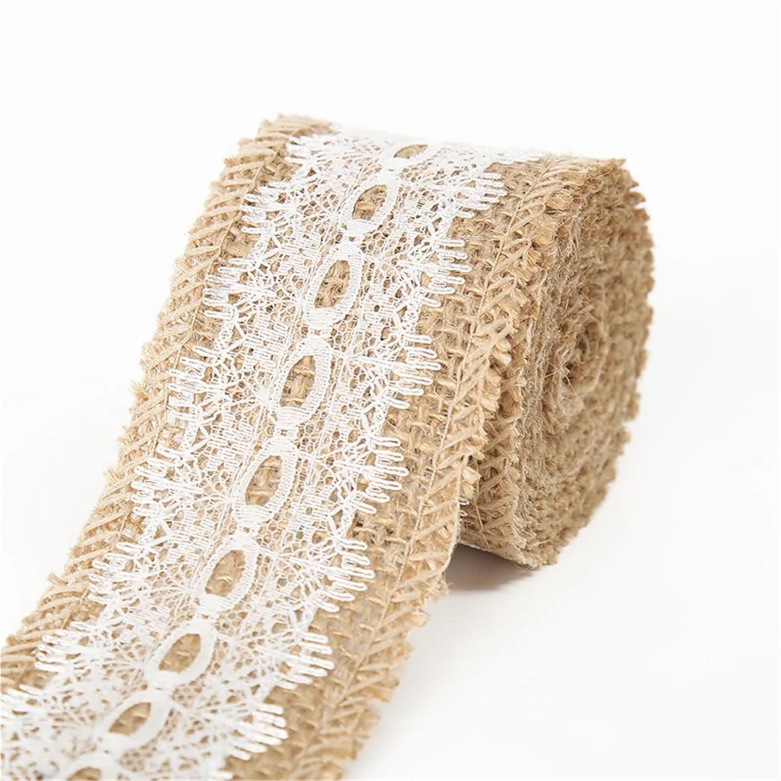 Enmrfvkz N0.32 Width 5Cm Jute Burlap Ribbon, Jute Burlap Ribbon White Lace Trim 1-10M