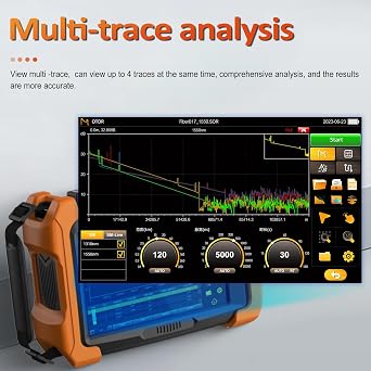 1625nm OTDR Active Fiber PON OTDR KOMSHINE QX65 to 140KM 38 36 34dB w/iOLA One Click Intelligent Testing + 1: 64 Fiber Splitter + OPM OLS V-F-L + Event Map RJ45+ Re-Mote Control Trunk Line CAT5 CAT6