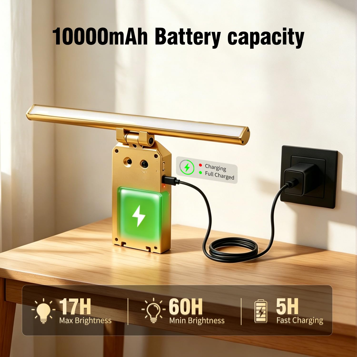Éclairage mural sans fil, 30 cm, 10 000 mAh, batterie avec télécommande, 3 températures de couleur, 5 intensités d'éclairage, IRC 95+ pour peindre des photos, portraits, éclairage de