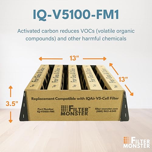 Miniatura 4 de Filter-Monster - Filtro de aire de repuesto, compatible con IQAir HealthPro Series V5 - Filtro de gas y olor