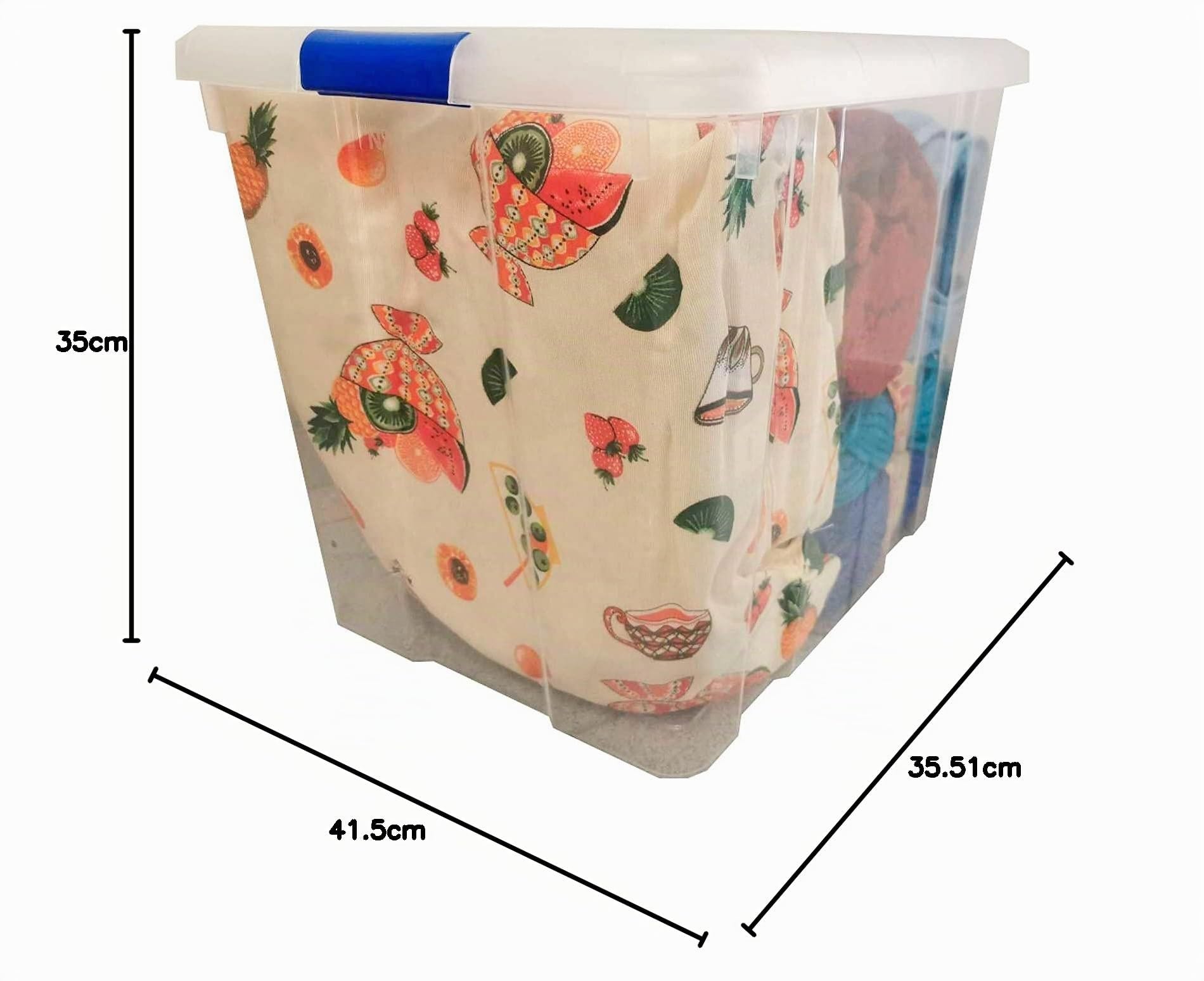 Acan Tradineur - Pack de 6 cajas de almacenaje, de 35,5 x 41,5 x 35 cm, nº 17, con capacidad de 35 litros con tapa para organización del hogar, baúl organizador(35,5 x 41,5 x 35 cm, Pack de 6)