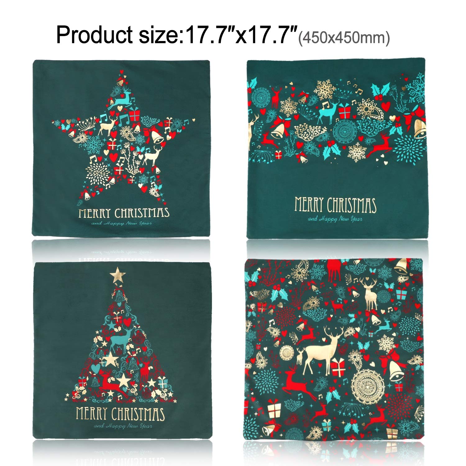 Sungeek Weihnachtskissen - Winterliche Kissenbezüge Für Sofa & Wohnzimmer In Verschiedenen Größen