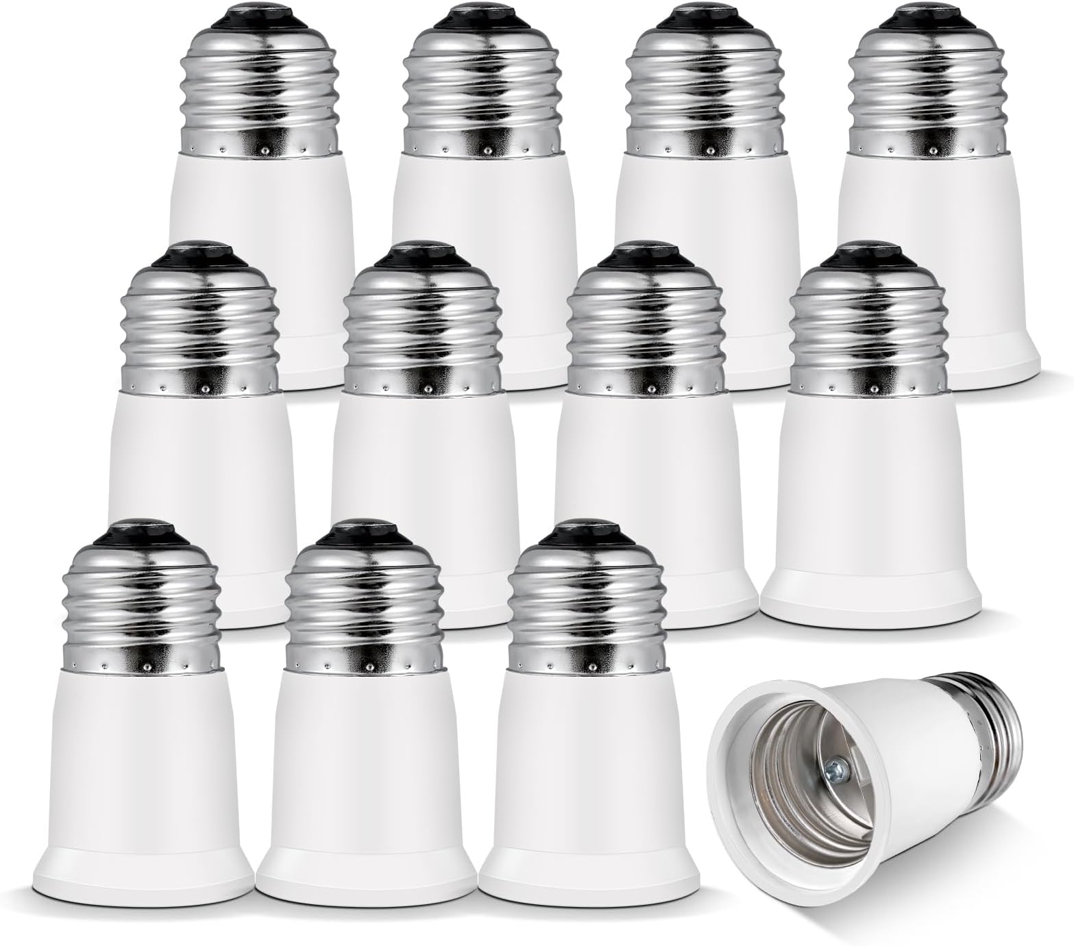 Light Socket Extender,E26 to E26 Medium Screw Bulb Socket Extension Adapter,Recessed Socket 1.2" Extensions,Light Cans Socket Extender Adapter