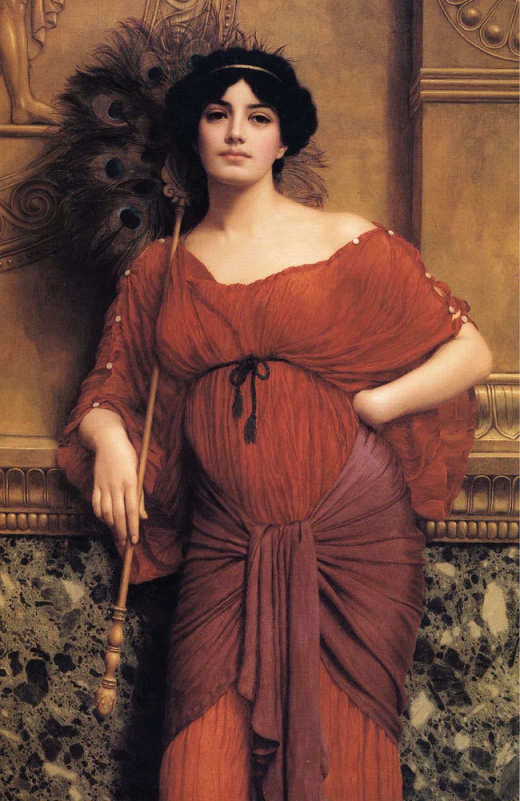 Zhyaunz Diy 5D Diamond Painting John William Godward A Roman Matron Painting By Number Kits Embroidery Drawing Rhinestone Art Decor Gift 40X50cm