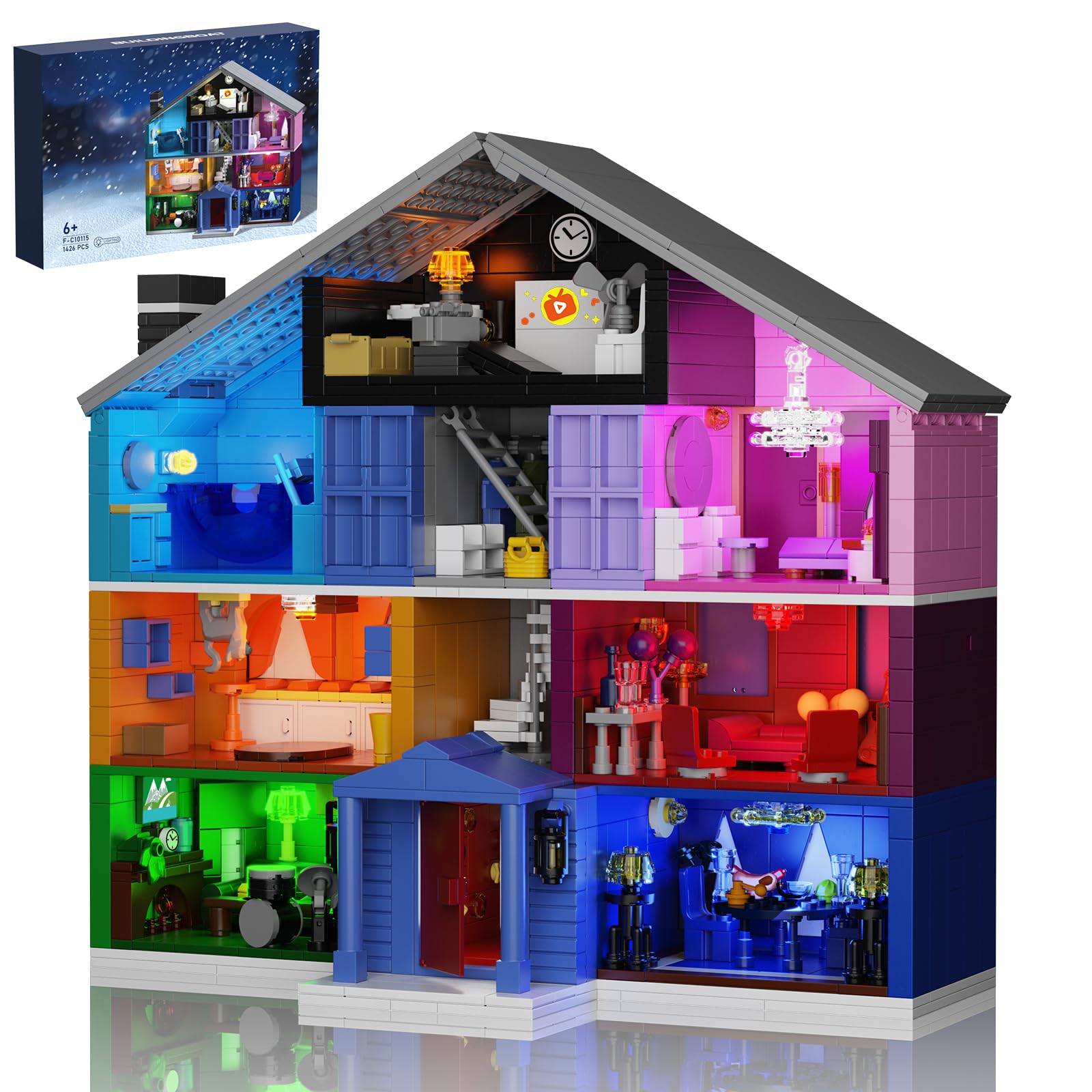 Star House Building Set, Star House Toy Model Compatible with Lego, Christmas and Birthday Gifts for Boys Girls Fans Adults (1426 Pcs)