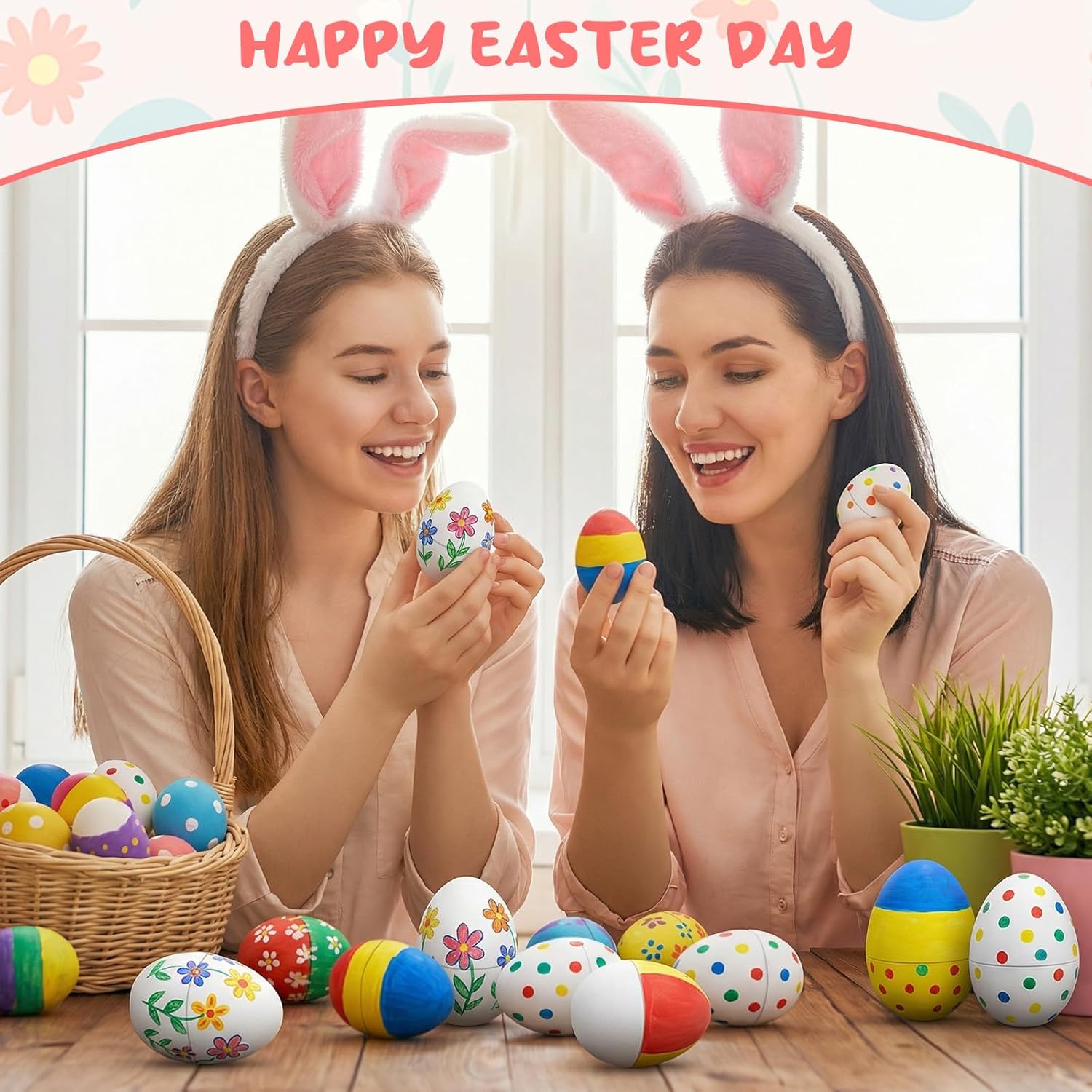 100 Pcs Paper Easter Mache Eggs, 3"x2.3" White DIY Craft Supplies Blank Paper Mache Eggs for Crafts Decorating Fillable Paintable to Paint Decorate DIY for Halloween Christmas Easter Party