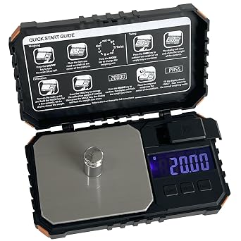 Digital Pocket Scale, 500g x 0.01g Gram Scale 6 Units with LCD Display, Precision Pocket Scale with 20g Calibration Weight for Food, Jewelry, Coin, Coffee