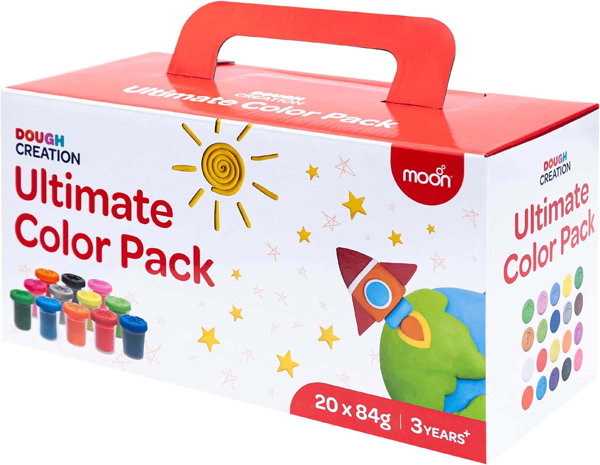 The Moon Brand Kid's Dough Ultimate Colour Pack. 20 x 84KG dough pot. (Multi Color)