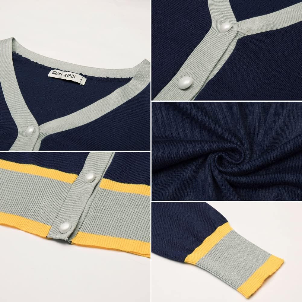 GRACE KARIN Cardigan Sweaters for Women Lightweight Long Sleeve Cropped Cardigan Spring Summer Fashion Clothing Outfits Shrug - Image 4