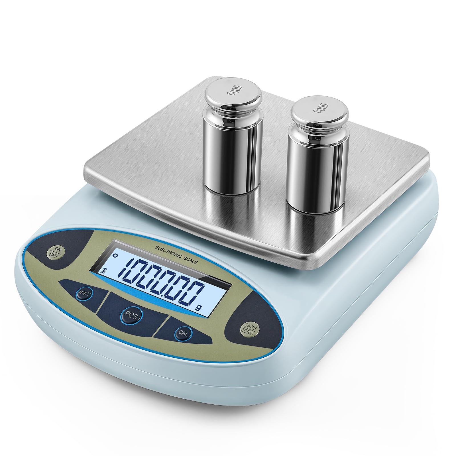 Antstone Báscula de laboratorio de 6000 g x 0,01 g, escala digital de gramos, precisión de 0,01 g, equilibrio analítico científico de alta precisión para laboratorio, pesaje de joyas (6000 g, 0,01 g)