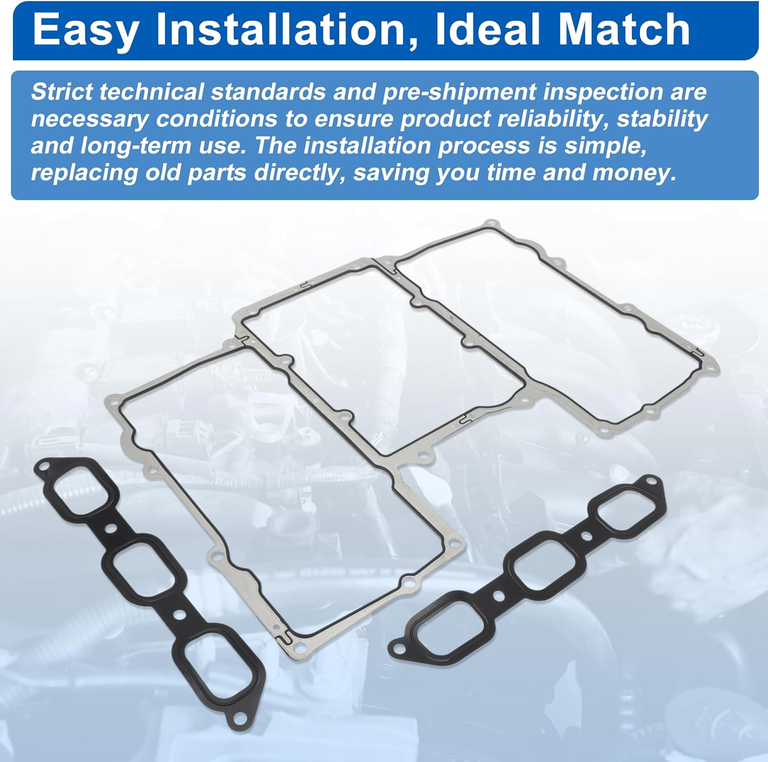 Intake Manifold Gasket Kit for Jaguar F-Pace 2017-2020 3.0L V6 for Jaguar XF 2013-2020 3.0L V6 Manifold Gasket Replaces No.LR041680/C2Z17249/C2Z17248