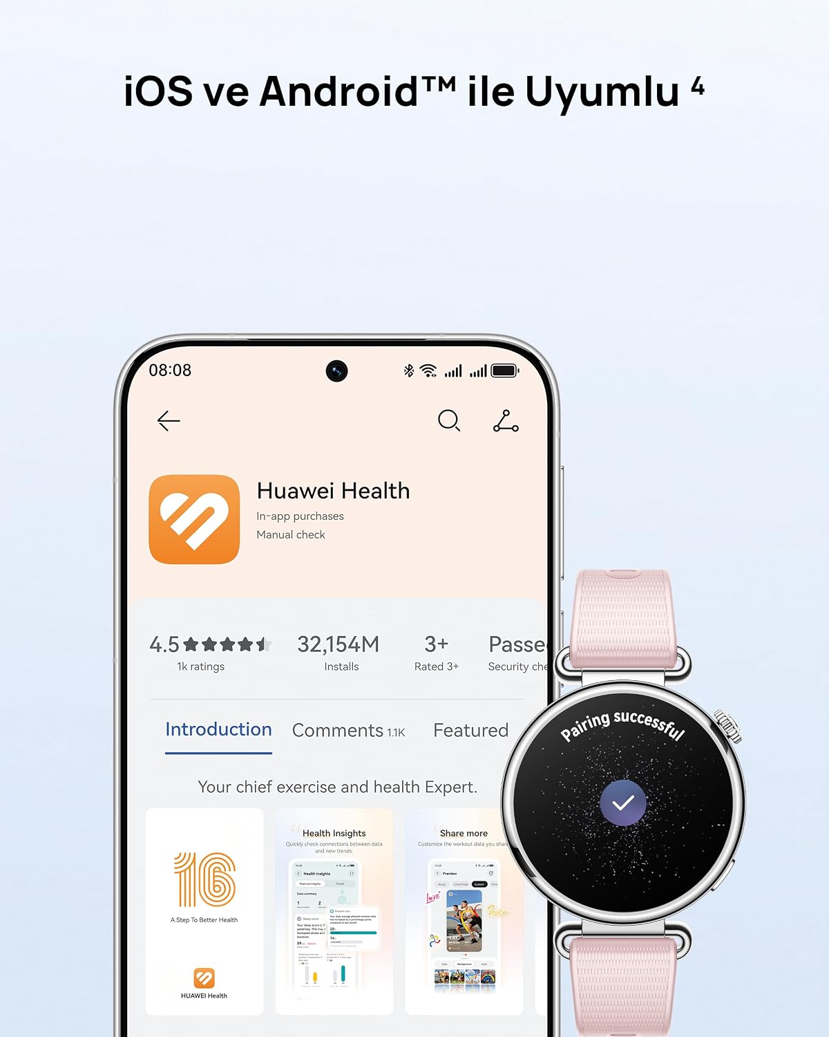 HUAWEI WATCH GT 7 41 mm Akıllı Saat, Kayak ve Bisiklet Modlarına Sahip