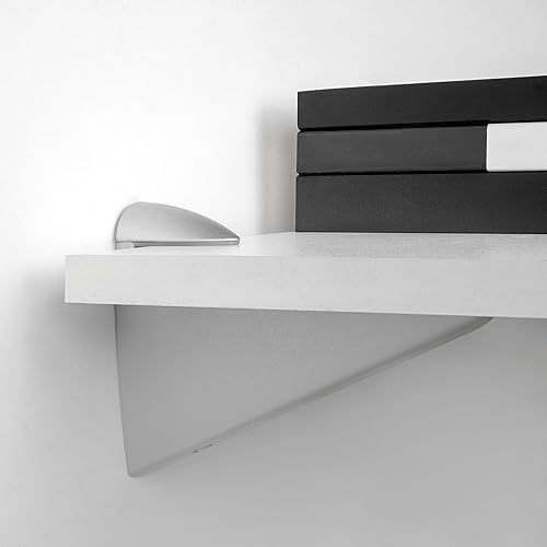 Miniatura 6 de Emuca 4009224 Juego de 2 soportes ajustables mod. Halcon para estante de maderavidrio de 0.315-1.575 in de espesor, acabado níquel mate