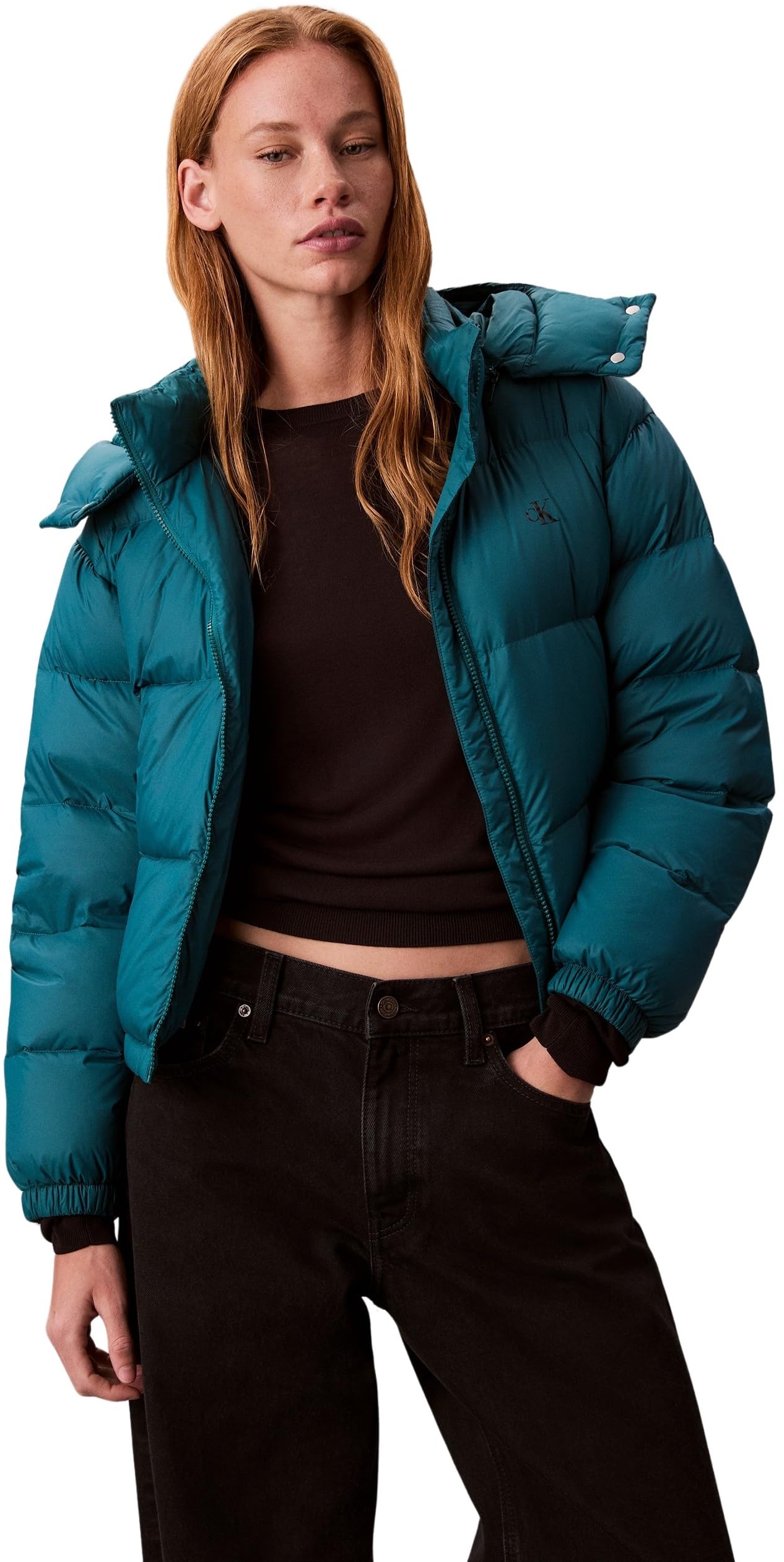 Calvin Klein Damen Essential Midweight Puffer Jacke Lv047d501g Jacken