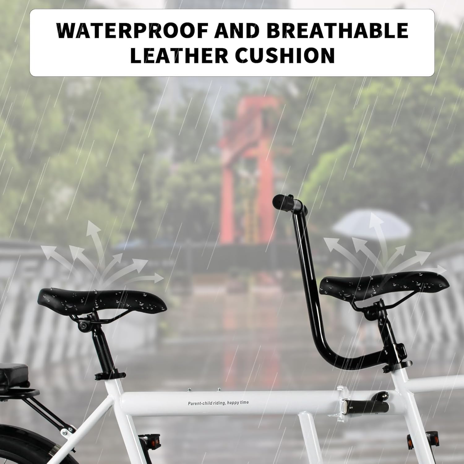 Bicicleta Tándem Plegable 20 Pulgadas, Bicicleta Plegable para Tres Personas, Fabricada Acero Alto Carbono, Resistente La Corrosión Y Duradera. Black,20in
