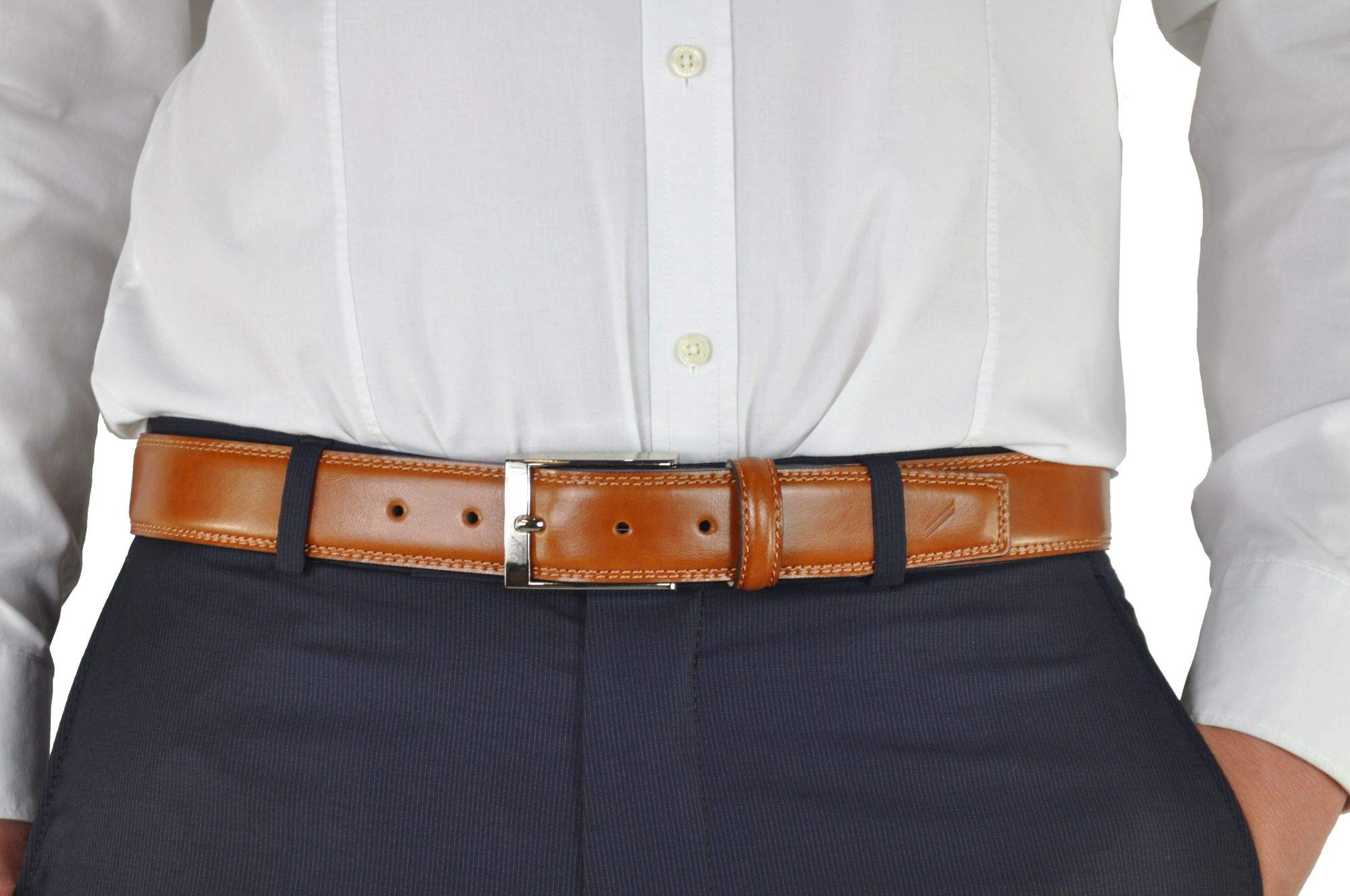 Daniel Hechter - Herren Leder Gürtel Gürtel in Cognac, Braun oder Schwarz (55511)