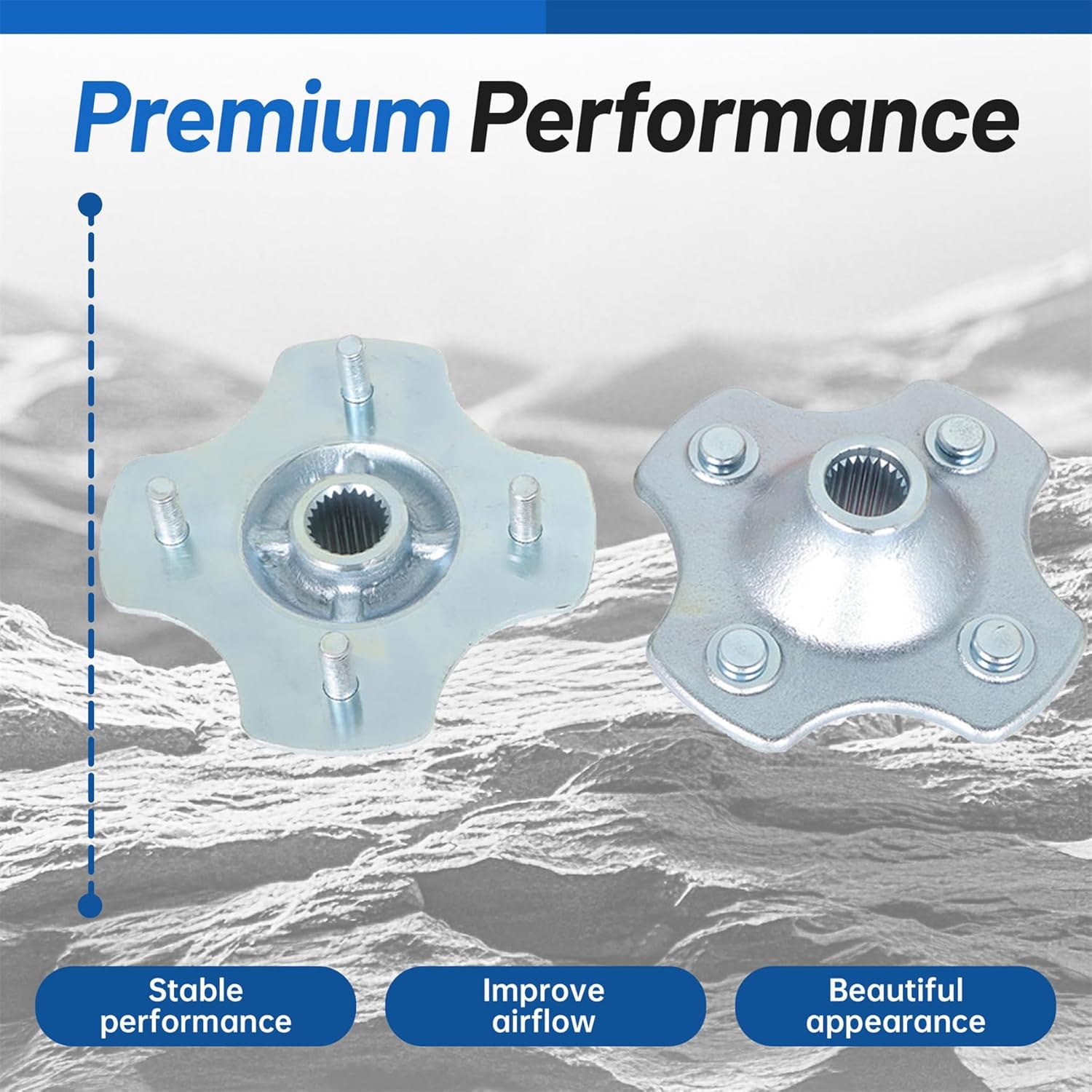 WFLNHB 2 Packs Rear Axle Wheel Hub W/Nut Replacement for Honda TRX300FW TRX300 Fourtrax 300 2X4 4X4 1988-1992