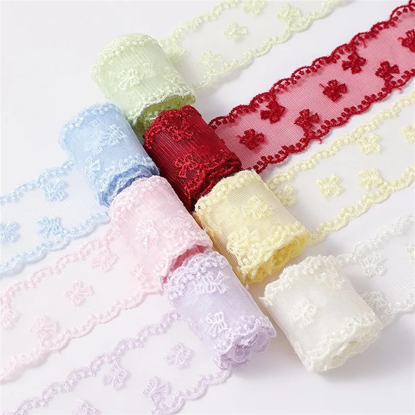 Cintas de Encaje Lote de 30 Yardas de Cinta de Encaje de 38 mm, Hermosa Cinta de Encaje de Organza Bordada for decoración de Vestidos, cuellos, tocados, Adornos de Costura(Blue)