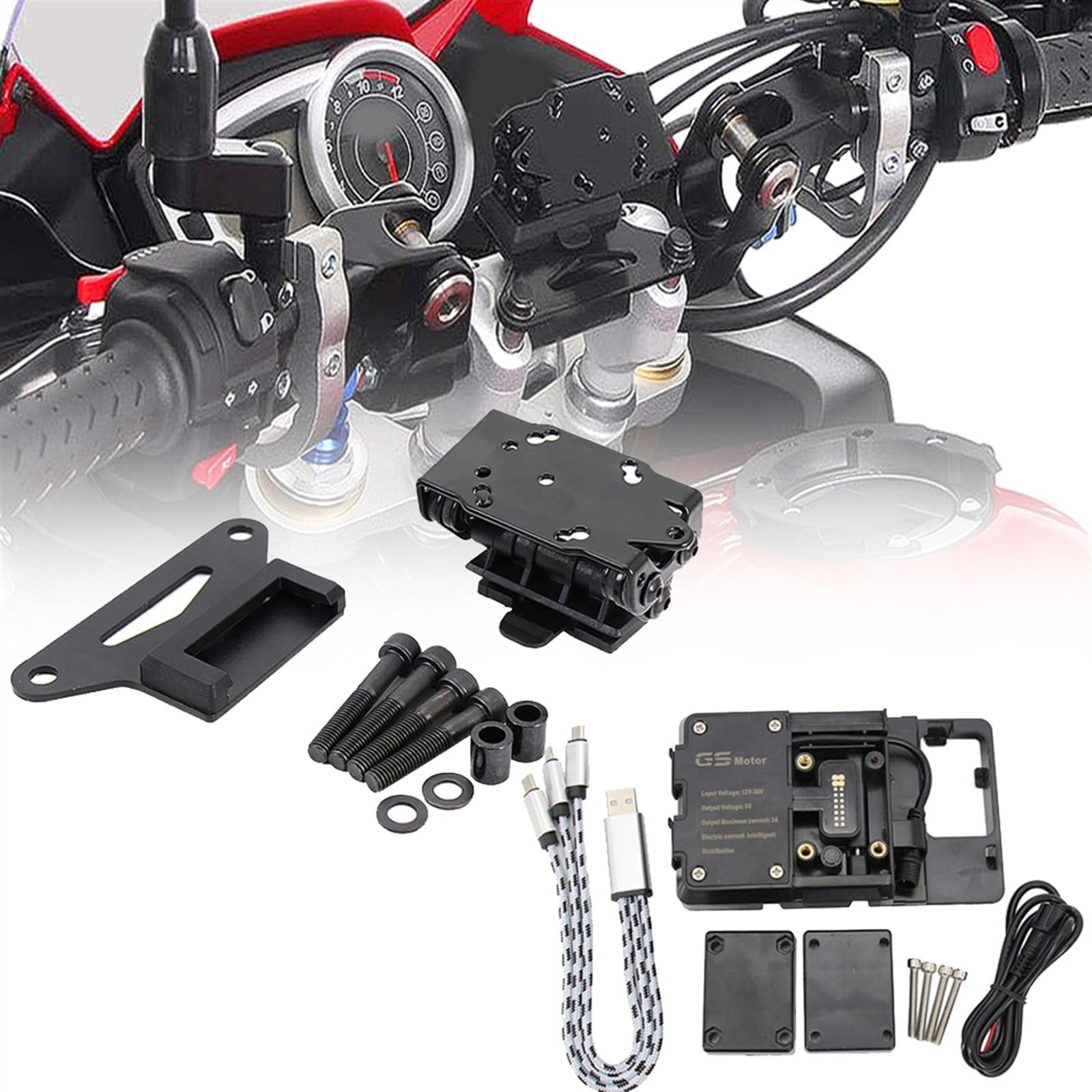 Support Navigation GPS V-Strom 1050XT Accessoires Moto Kit Plaque Téléphone