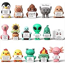Gejoy 16 件迷你橡胶 You 摇滚玩具套装迷你摇滚人物积极礼物桌面装饰品和装饰品员工、员工、教师、团队和朋友的励志礼物（小说）