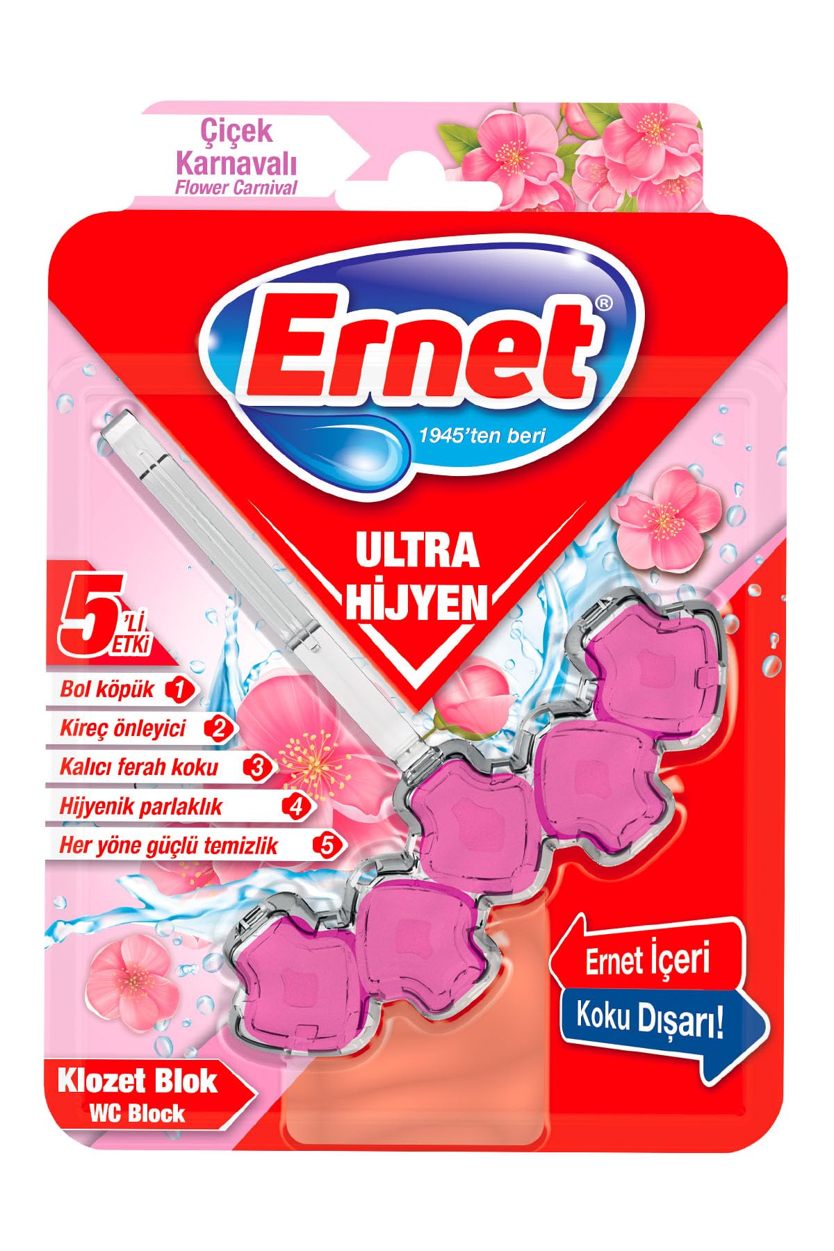 ERNET Klozet Ultra Hijyen Çiçek Karnavali 50 G