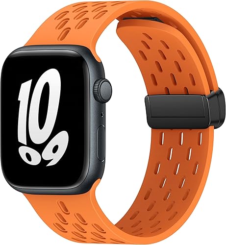 Miniatura 6 de Correa deportiva magnética antisudor para Apple Watch, correas de silicona impermeable y transpirable. Para compatible con iWatch Ultra SE Series